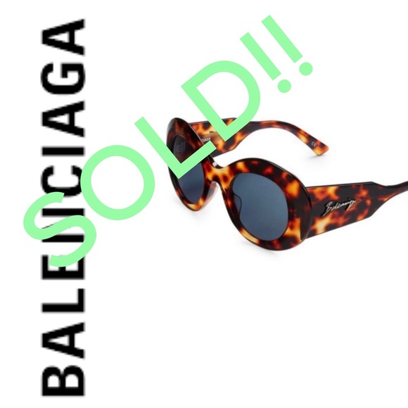 Havana Balenciaga Sunglasses Havana Brown Authentic Guaranteed Brand New - Picture 1 of 5